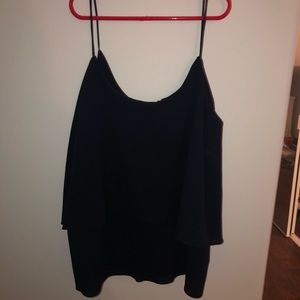 Navy Blue flowy layered tank